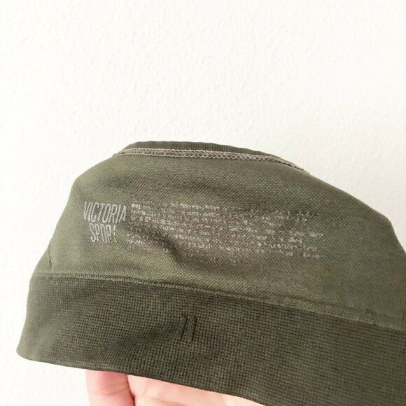 VS Victorias Secret Strappy Sport Bra Olive Green / Black - Picture 8 of 10